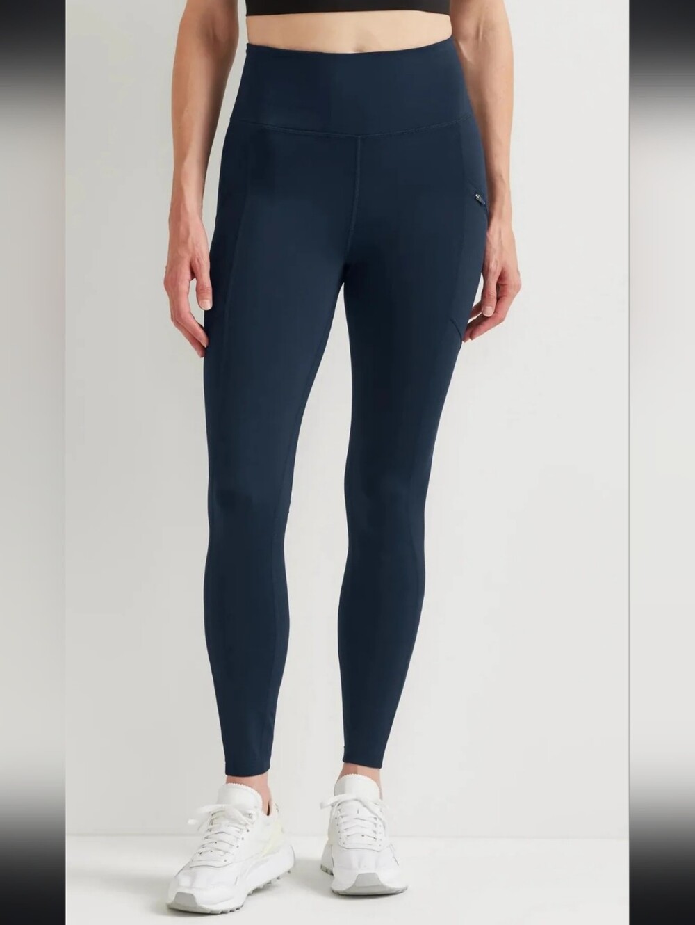 Eddie Bauer Navy Blue Trail Tight Leggings with Side Pockets Size Medium NWT
